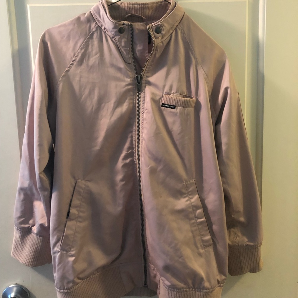 members only rose gold bomber jacket